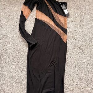 Fashion Nova Black Dress with Mesh